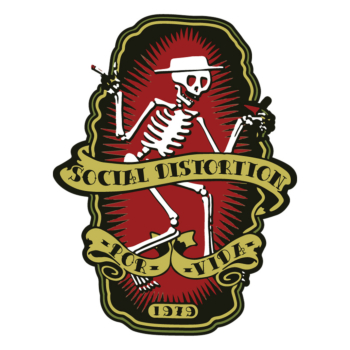 social distrotion - dancing skull