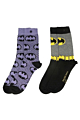 DC Comics Ladies Socks 2-Pack Batman Purple